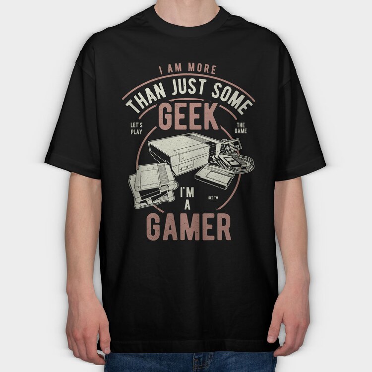 Geek Gamer, Tricou Oversize Barbati (Unisex)