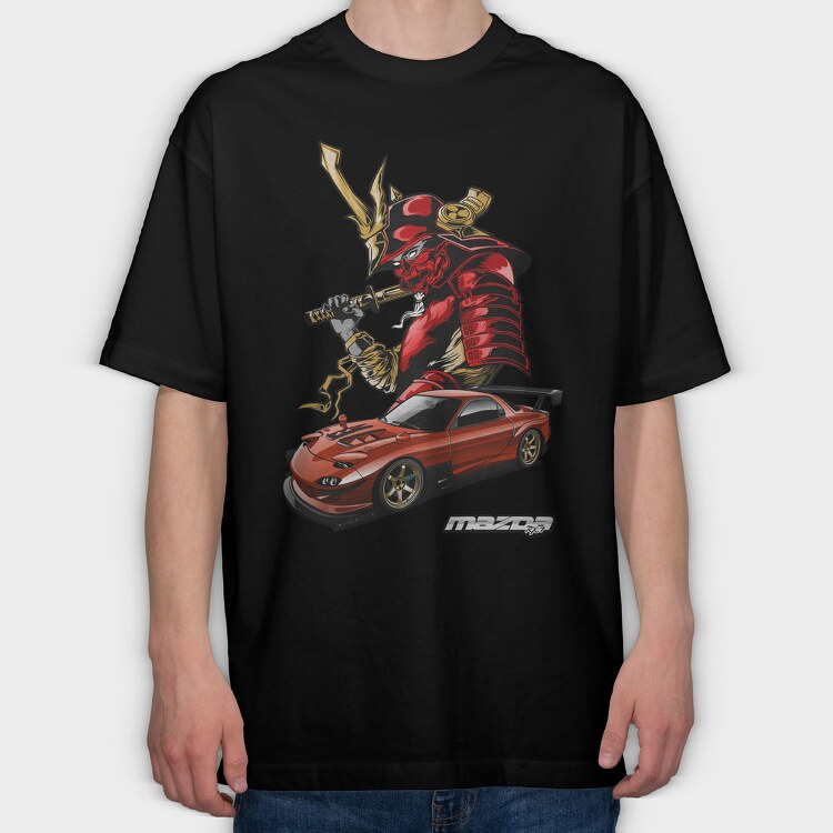 Mazda RX7, Tricou Oversize Barbati (Unisex)