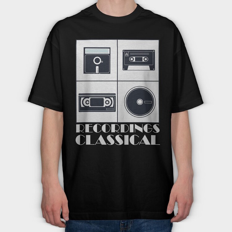 Recordings Classical, Tricou Oversize Barbati (Unisex)