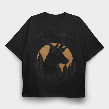 Deer Christmas, Tricou Oversize Barbati (Unisex)