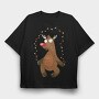 Reindeer Christmas Lights, Tricou Oversize Barbati (Unisex)