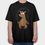 Reindeer Christmas Lights, Tricou Oversize Barbati (Unisex)