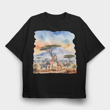 Mount Kilimanjaro, Tricou Oversize Barbati (Unisex)