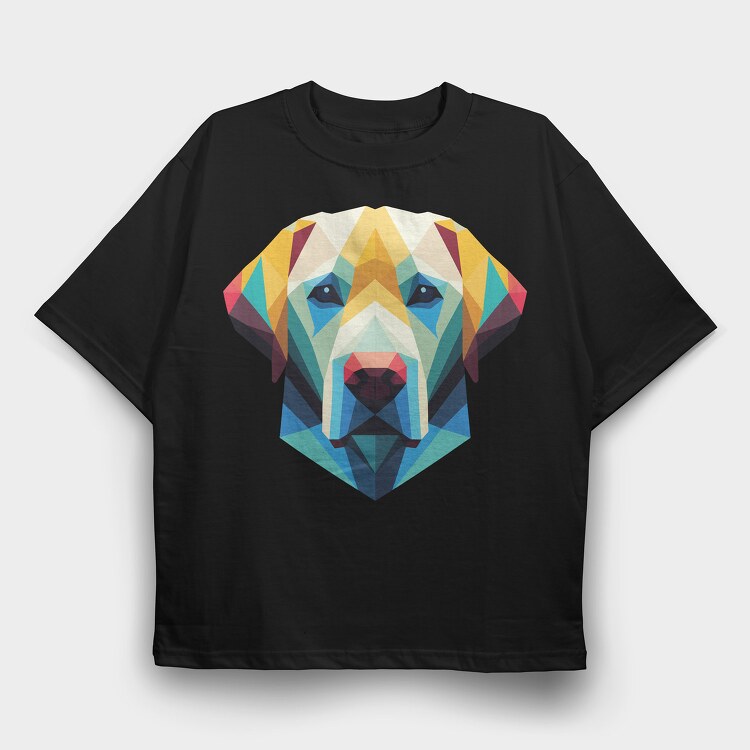 Dog Poly, Tricou Oversize Barbati (Unisex)