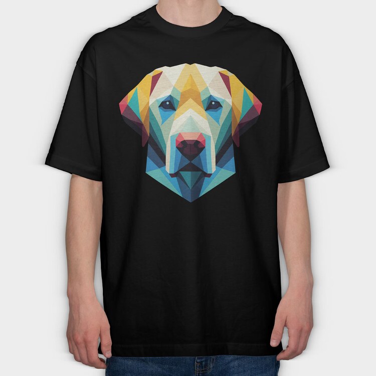 Dog Poly, Tricou Oversize Barbati (Unisex)