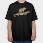 Capybara Crocodile, Tricou Oversize Barbati (Unisex)