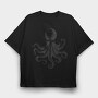 octopus draw, Tricou Oversize Barbati (Unisex)