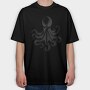 octopus draw, Tricou Oversize Barbati (Unisex)