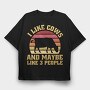 I Like Cows, Tricou Oversize Barbati (Unisex)
