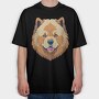 Chow Chow, Tricou Oversize Barbati (Unisex)