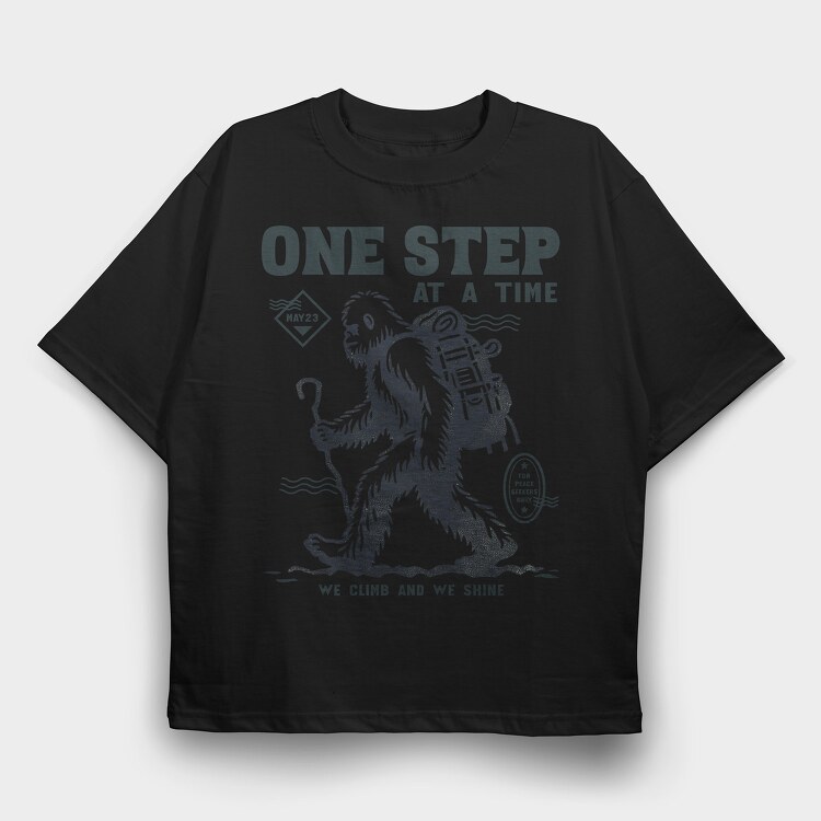 One Step, Tricou Oversize Barbati (Unisex)