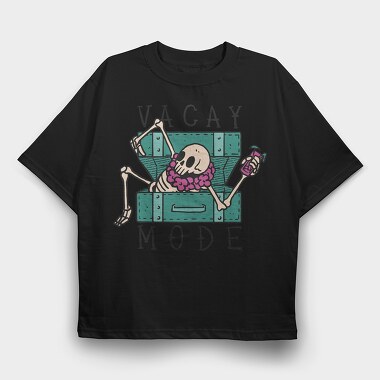 Skeleton Vacay, Tricou Oversize Barbati (Unisex)