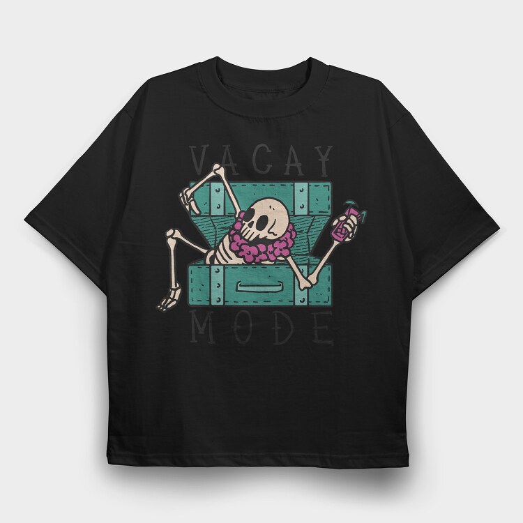 Skeleton Vacay, Tricou Oversize Barbati (Unisex)