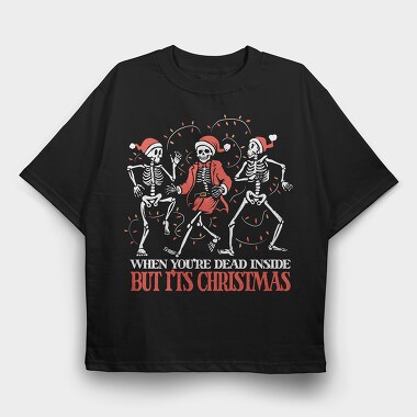 Skeletons Christmas, Tricou Oversize Barbati (Unisex)