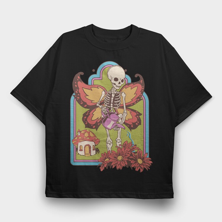 Skull Fairy, Tricou Oversize Barbati (Unisex)