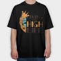 Giraffe High Life, Tricou Oversize Barbati (Unisex)