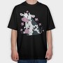 Cute Cow Pink, Tricou Oversize Barbati (Unisex)
