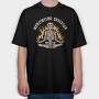 Meditating Skelleton, Tricou Oversize Barbati (Unisex)