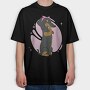 Dachsund Girl, Tricou Oversize Barbati (Unisex)