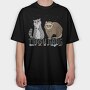 Racoon and Possum Trash Gang, Tricou Oversize Barbati (Unisex)