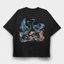 Dancing Cranes, Tricou Oversize Barbati (Unisex)