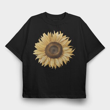 Sunflower Detailed, Tricou Oversize Barbati (Unisex)