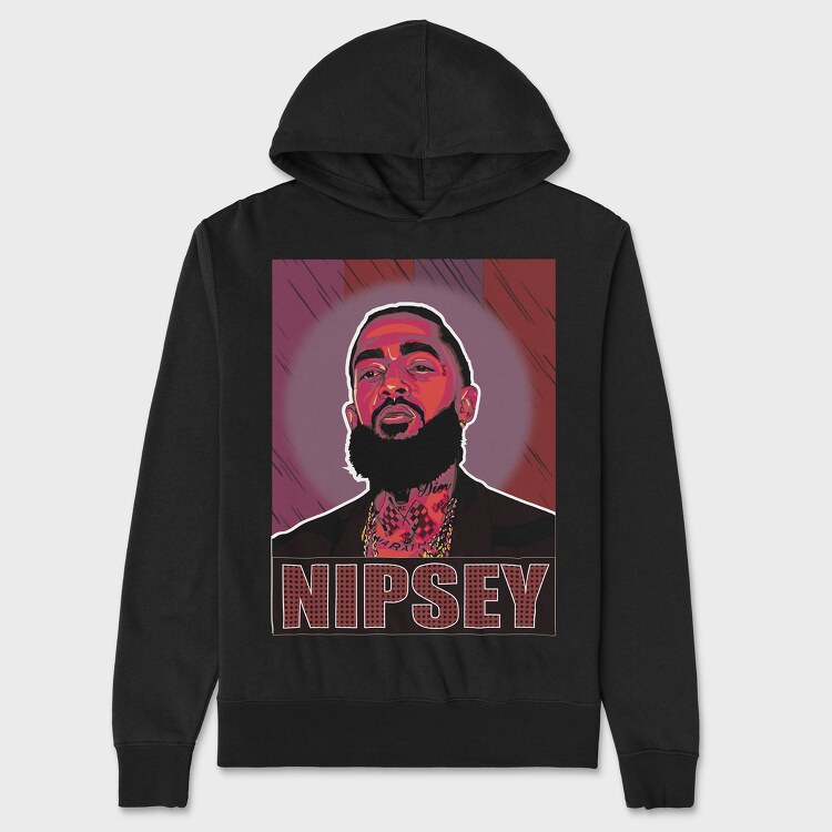 Nipsey Hussle 3, Hanorac Oversize Barbati (Unisex)