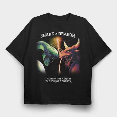 Realistic Dragon Snake, Tricou Oversize Barbati (Unisex)