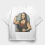 Mona Lisa Lifter, Tricou Oversize Barbati (Unisex)