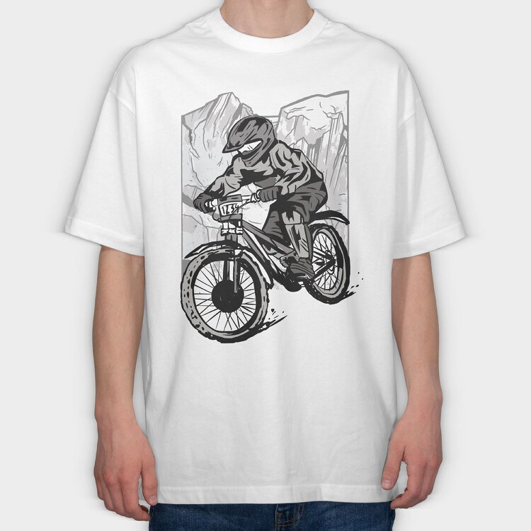 Downhill, Tricou Oversize Barbati (Unisex)