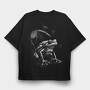 Realistic Frog in Nature, Tricou Oversize Barbati (Unisex)