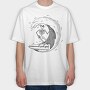 Surf Skeleton, Tricou Oversize Barbati (Unisex)