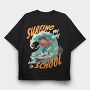 Surfing My Way Back to School, Tricou Oversize Barbati (Unisex)