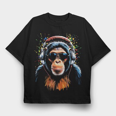 Monkey Dj, Tricou Oversize Barbati (Unisex)