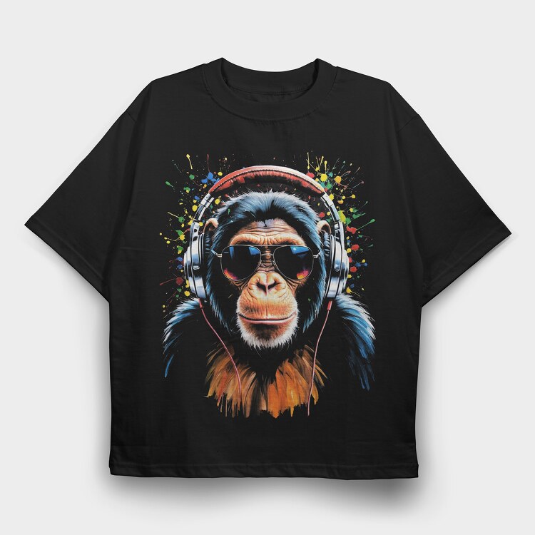 Monkey Dj, Tricou Oversize Barbati (Unisex)