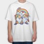 Hippie Gnomes, Tricou Oversize Barbati (Unisex)