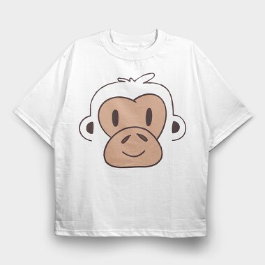 Monkey Face, Tricou Oversize Barbati (Unisex)