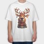 Reindeer Christmas Funny, Tricou Oversize Barbati (Unisex)