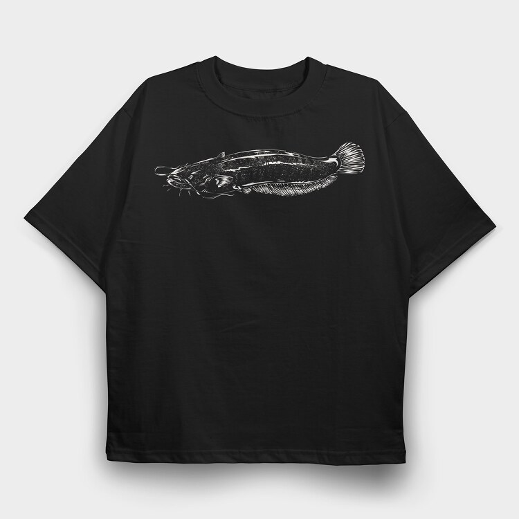 Monochrome Catfish, Tricou Oversize Barbati (Unisex)
