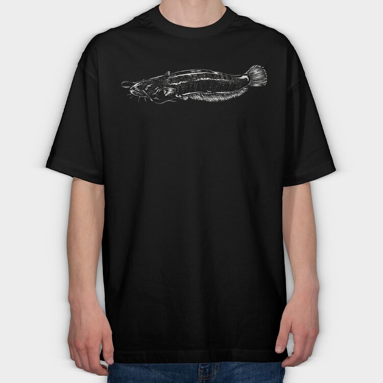 Monochrome Catfish, Tricou Oversize Barbati (Unisex)