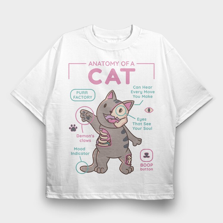 Anatomy of a Cat, Tricou Oversize Barbati (Unisex)