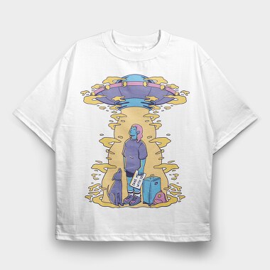 Take Me With You Ufo, Tricou Oversize Barbati (Unisex)