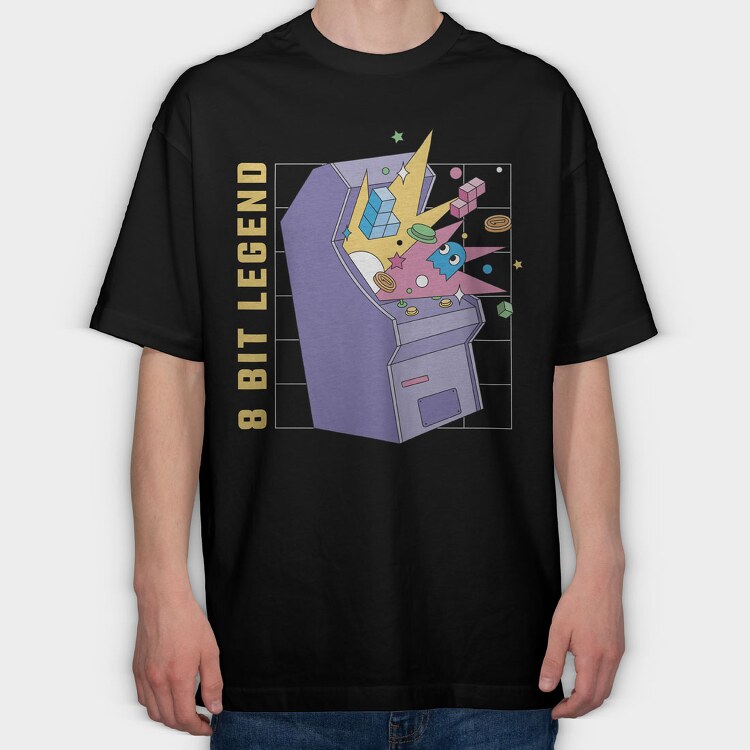 Retro Arcade, Tricou Oversize Barbati (Unisex)