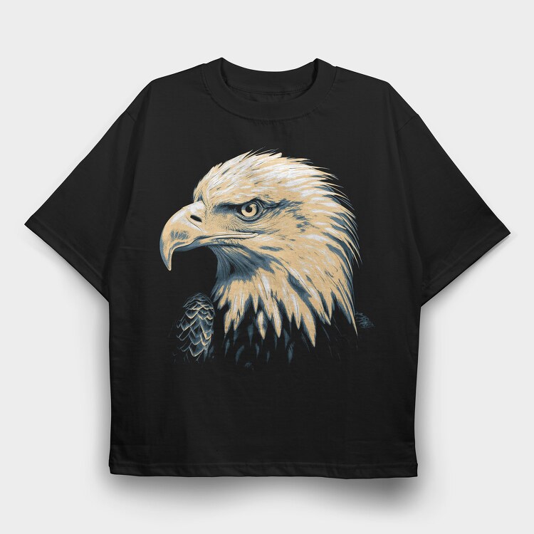 Eagle Portrait, Tricou Oversize Barbati (Unisex)
