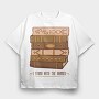 Retro Book Tower, Tricou Oversize Barbati (Unisex)