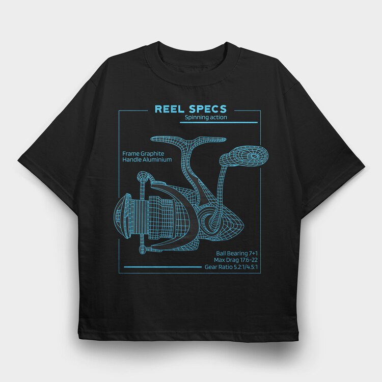 Tech Reel Diagram, Tricou Oversize Barbati (Unisex)