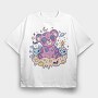 Teddybear Creepy Kawaii, Tricou Oversize Barbati (Unisex)