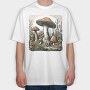 Retro Funghi, Tricou Oversize Barbati (Unisex)