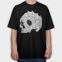 Cats Skull, Tricou Oversize Barbati (Unisex)