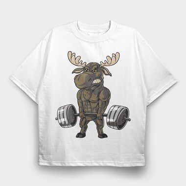 Moose Lifting, Tricou Oversize Barbati (Unisex)